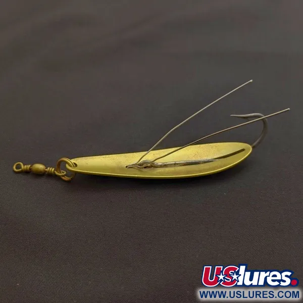 Vintage Williams Weedler, 3/5oz Brass fishing spoon #24080