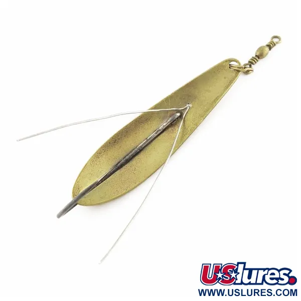 Vintage Williams Weedler, 3/5oz Brass fishing spoon #24080