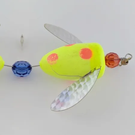 Vintage Yakima Bait Worden's Spin-n-Glo, 1/4oz orange/yellow spinning lure #24081