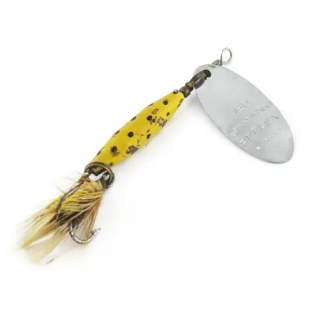 Vintage Abu Garcia Spinnaren Reflex, 3/16oz nickel/yellow spinning lure #24084