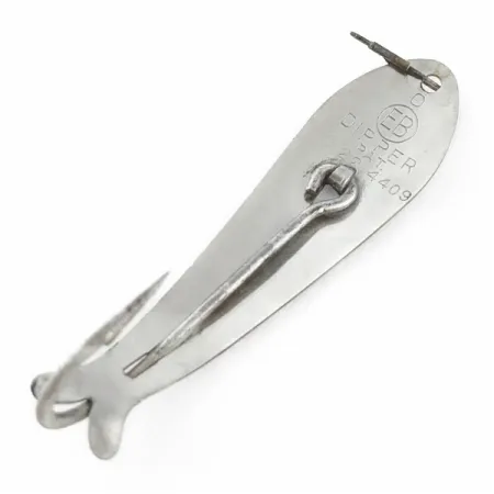 Vintage EB Dipper Weedless, 3/16oz Nickel fishing spoon #24086