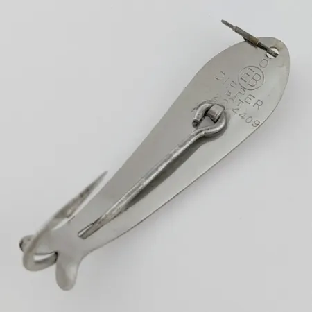 Vintage EB Dipper Weedless, 3/16oz Nickel fishing spoon #24086