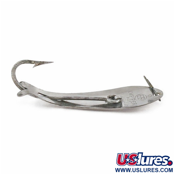 Vintage   EB Dipper Weedless, 3/16oz Nickel fishing spoon #24086