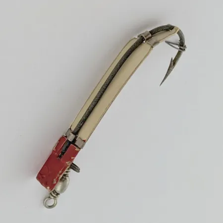 Vintage South Bend  Trix-Oreno , 1/16oz white/red fishing spoon #24087