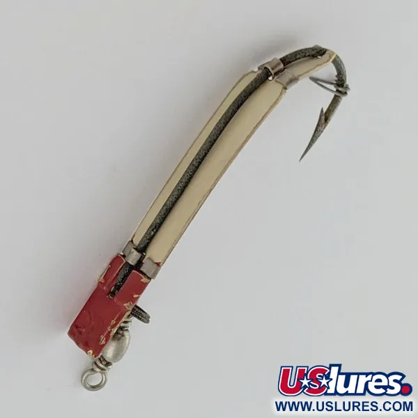 Vintage South Bend  Trix-Oreno , 1/16oz white/red fishing spoon #24087