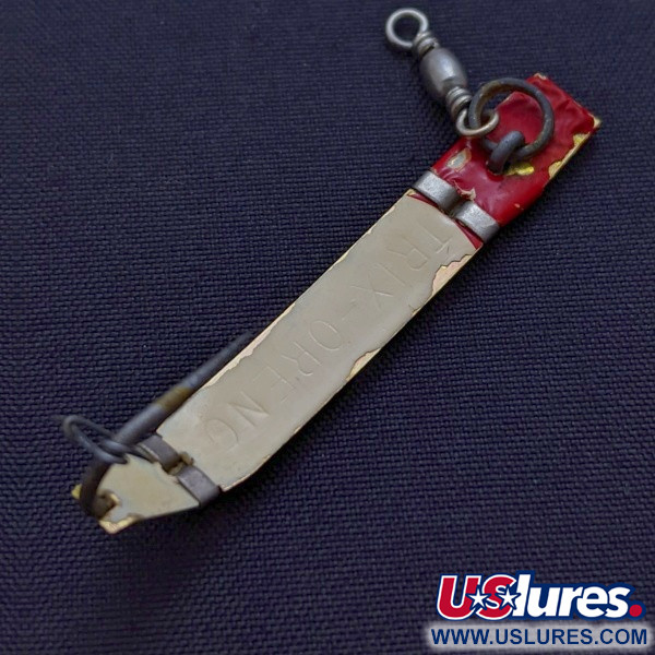 Vintage   South Bend  Trix-Oreno , 1/16oz white/red fishing spoon #24087