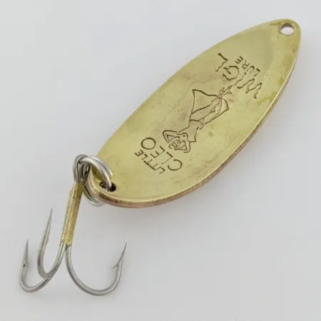 Vintage Seneca Little Cleo (Hula Girl), 1/2oz nickel/gold fishing spoon #24089