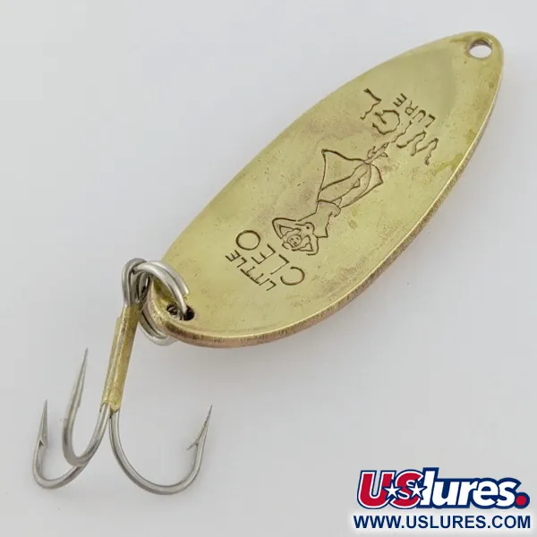 Vintage Seneca Little Cleo (Hula Girl), 1/2oz nickel/gold fishing spoon #24089