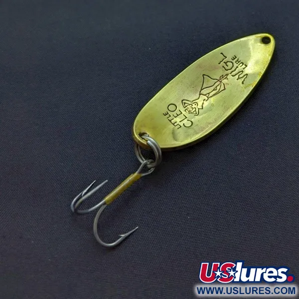 Vintage Seneca Little Cleo (Hula Girl), 1/2oz nickel/gold fishing spoon #24089