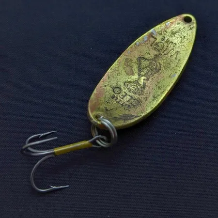 Vintage Seneca Little Cleo (Hula Girl), 1/2oz gold fishing spoon #24090