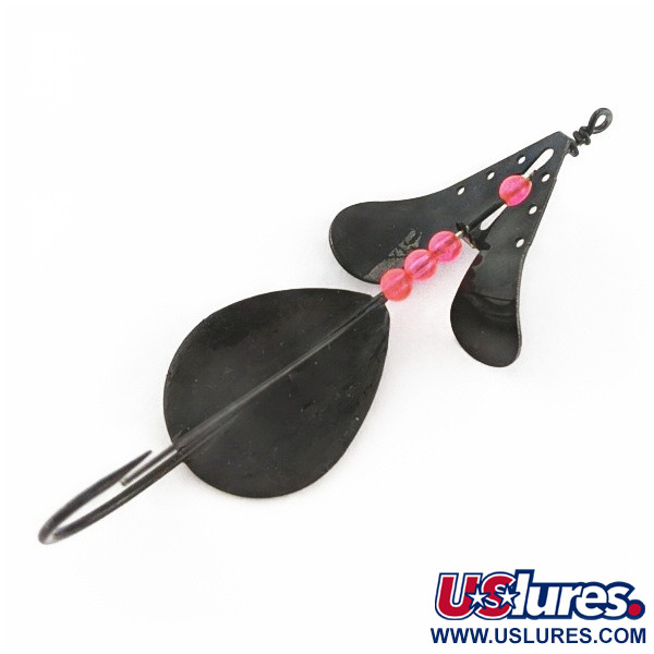 Vintage  Lindy / Little Joe Lindy Skitter-Buzz Weedless , 1/3oz red/black fishing spoon #24093