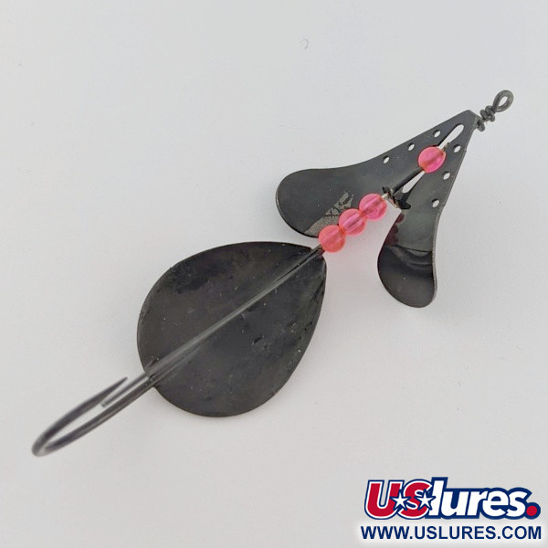Vintage  Lindy / Little Joe Lindy Skitter-Buzz Weedless , 1/3oz red/black fishing spoon #24093