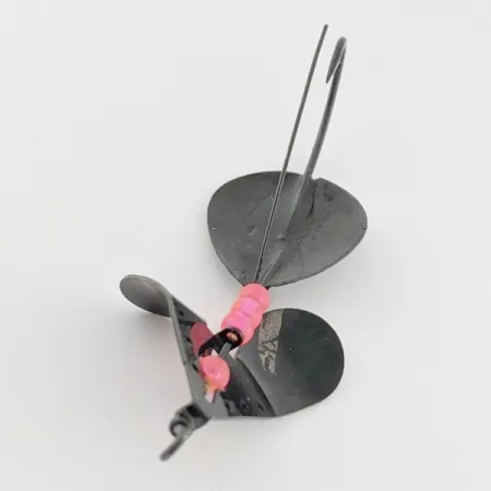 Vintage Lindy / Little Joe Lindy Skitter-Buzz Weedless , 1/3oz red/black fishing spoon #24093