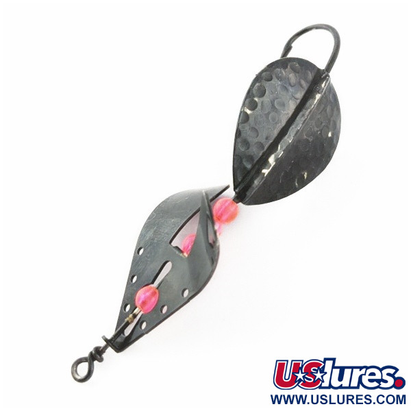 Vintage  Lindy / Little Joe Lindy Skitter-Buzz Weedless , 1/3oz red/black fishing spoon #24093