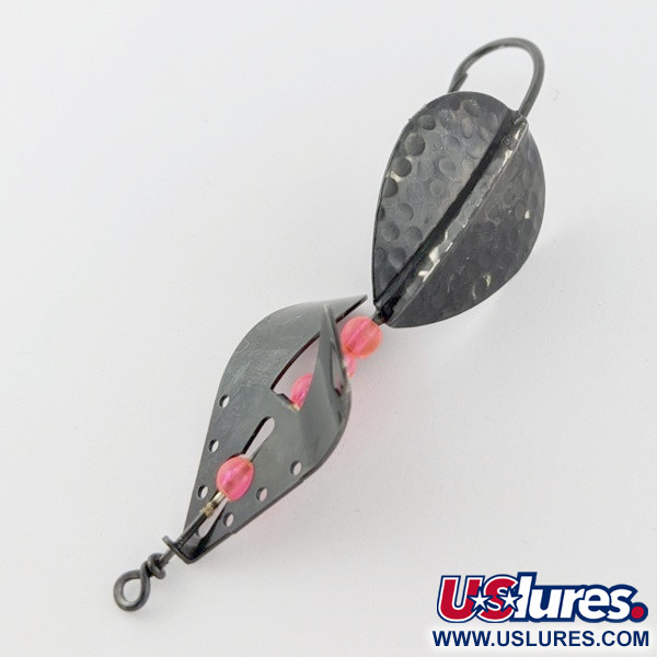 Vintage  Lindy / Little Joe Lindy Skitter-Buzz Weedless , 1/3oz red/black fishing spoon #24093