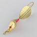 Vintage  Lindy / Little Joe Lindy Skitter-Buzz Weedless , 1/4oz red/gold fishing spoon #24094