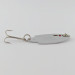 Vintage    Herter's Swiss Spoon (Japan), 1/4oz nickel/red eyes fishing spoon #24099