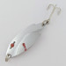 Vintage    Herter's Swiss Spoon (Japan), 1/4oz nickel/red eyes fishing spoon #24099