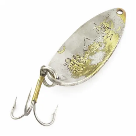 Vintage Seneca Little Cleo (Hula Girl), 1/2oz Nickel / Brass fishing spoon #24102