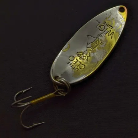 Vintage Seneca Little Cleo (Hula Girl), 1/2oz Nickel / Brass fishing spoon #24102