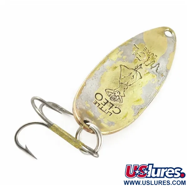 Vintage Seneca Little Cleo (Hula Girl), 1/2oz  Brass fishing spoon #24103