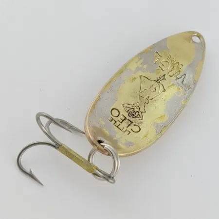 Vintage Seneca Little Cleo (Hula Girl), 1/2oz  Brass fishing spoon #24103