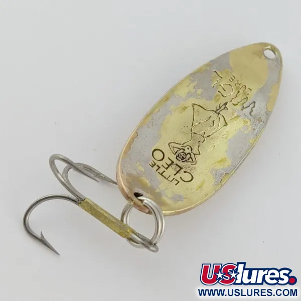 Vintage Seneca Little Cleo (Hula Girl), 1/2oz  Brass fishing spoon #24103