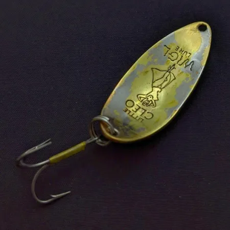 Vintage Seneca Little Cleo (Hula Girl), 1/2oz  Brass fishing spoon #24103