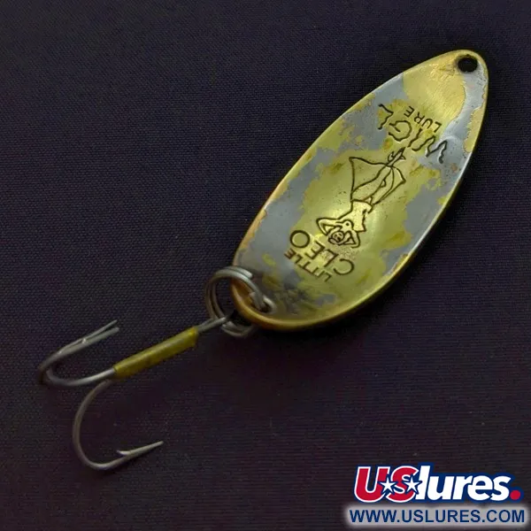 Vintage Seneca Little Cleo (Hula Girl), 1/2oz  Brass fishing spoon #24103