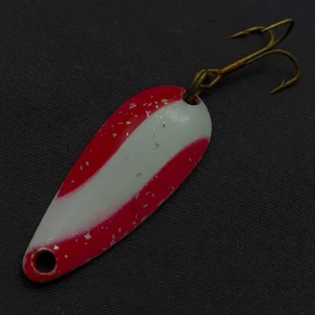 Vintage Dura-Pak  Dura Pack Spoon, 3/16oz Nickel/Red/White fishing spoon #24110