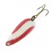 Vintage   Dura Pack Spoon, 3/16oz Nickel/Red/White fishing spoon #24110