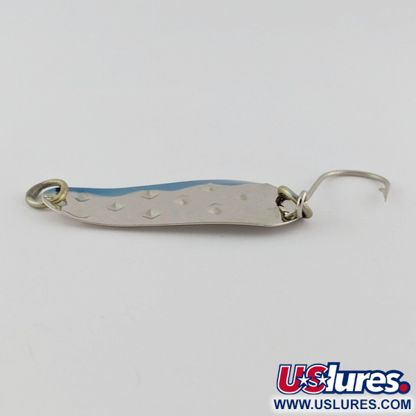 Vintage   Luhr Jensen Alpena Diamond, 3/16oz  nickel/blue fishing spoon #24111