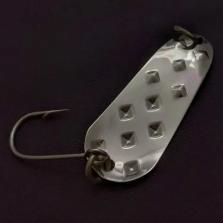 Vintage Luhr Jensen Alpena Diamond, 3/16oz  nickel/blue fishing spoon #24111