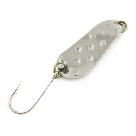 Vintage Luhr Jensen Alpena Diamond, 3/16oz  nickel/blue fishing spoon #24111