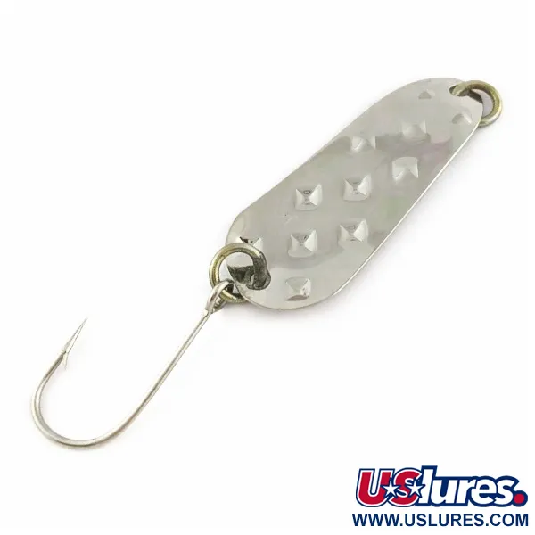 Vintage   Luhr Jensen Alpena Diamond, 3/16oz  nickel/blue fishing spoon #24111