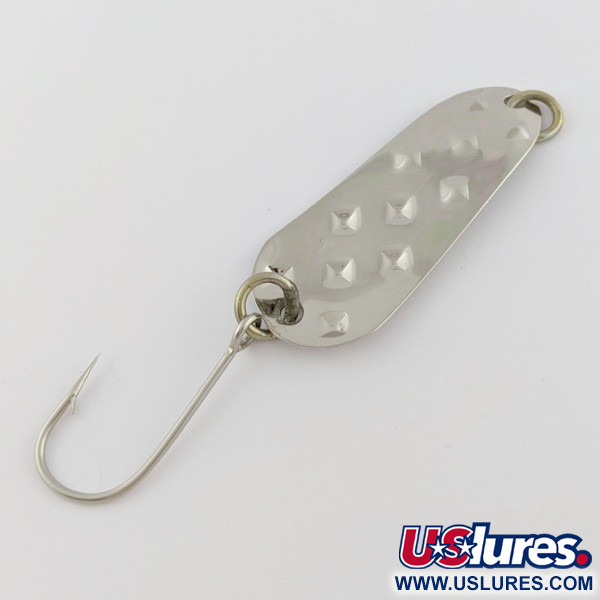 Vintage   Luhr Jensen Alpena Diamond, 3/16oz  nickel/blue fishing spoon #24111
