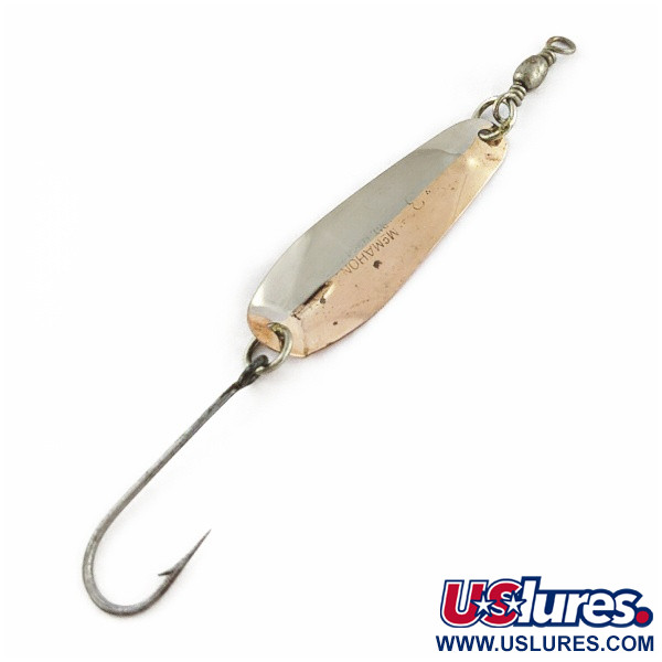 Vintage   Luhr Jensen McMahon 3, 3/32oz brass/nickel fishing spoon #24114