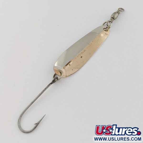 Vintage   Luhr Jensen McMahon 3, 3/32oz brass/nickel fishing spoon #24114
