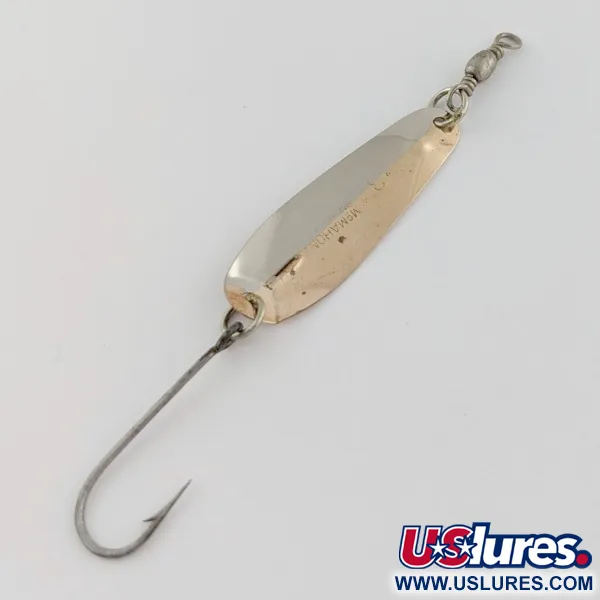 Vintage   Luhr Jensen McMahon 3, 3/32oz brass/nickel fishing spoon #24114