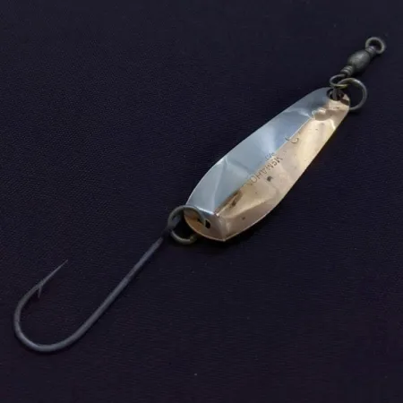 Vintage Luhr Jensen McMahon 3, 3/32oz brass/nickel fishing spoon #24114