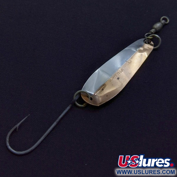 Vintage   Luhr Jensen McMahon 3, 3/32oz brass/nickel fishing spoon #24114