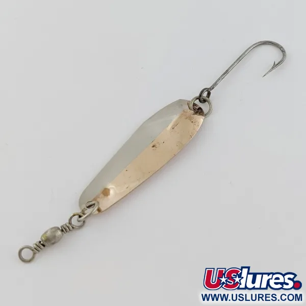 Vintage   Luhr Jensen McMahon 3, 3/32oz brass/nickel fishing spoon #24114