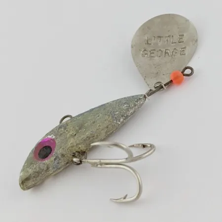 Vintage Mann's Bait  Little George Tail Spinner​, 3/4oz nickel spinning lure #24117