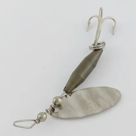 Vintage Glen Evans Shyster, 1/4oz white/nickel spinning lure #24118