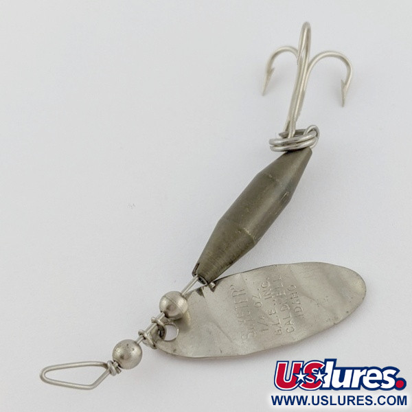 Vintage   Glen Evans Shyster, 1/4oz white/nickel spinning lure #24118