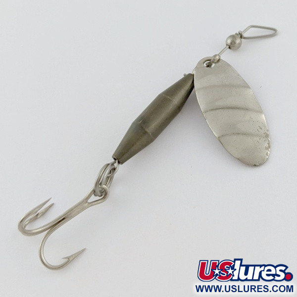 Vintage   Glen Evans Shyster, 1/4oz white/nickel spinning lure #24118
