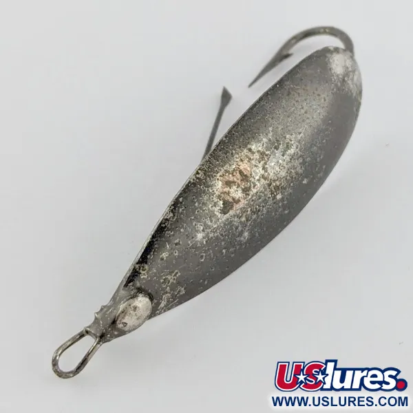 Vintage   Johnson Silver Minnow Weedless, 1/3oz nickel fishing spoon #24121