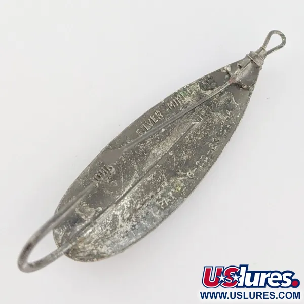 Vintage   Johnson Silver Minnow Weedless, 1/3oz nickel fishing spoon #24121