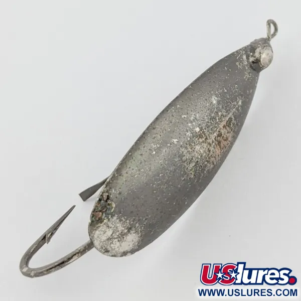 Vintage   Johnson Silver Minnow Weedless, 1/3oz nickel fishing spoon #24121