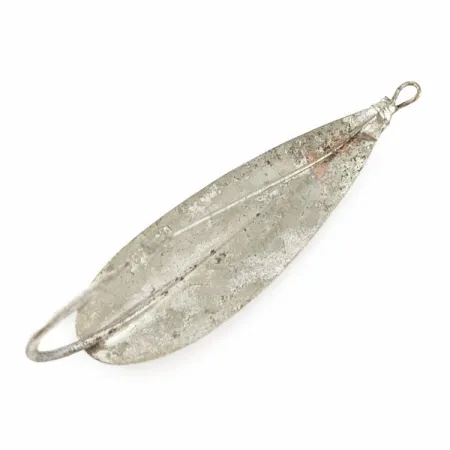 Vintage Johnson Silver Minnow Weedless, 2/5oz nickel fishing spoon #24122